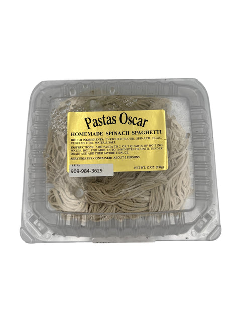 Pastas Oscar - Homemade Spinach Spaghetti - 12oz
