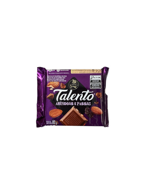 Garoto Talento Amendoas E Passas Chocolate - 85g