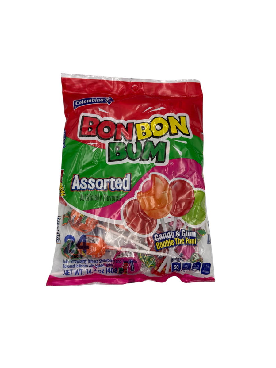 Colombina - Bon Bon Bum Assorted Lolipops - 408g