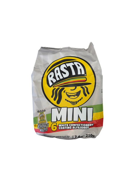 Rasta Mini Alfajores Blancos (Dulce de Leche, White Coating) - 6 Pack (210g)