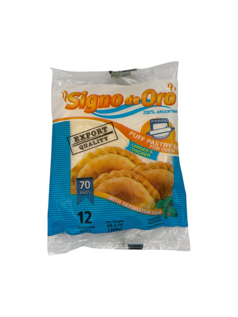 Signo de Oro - Hojaldre Puff Pastry Empanada Discs - 300g (12 discs)