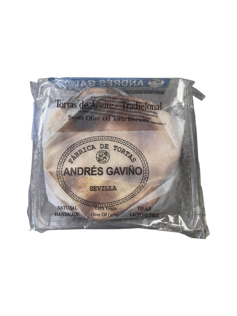 Andres Gavino Tortas de Aceite (Sweet Olive Oil Biscuits) - 180g Front