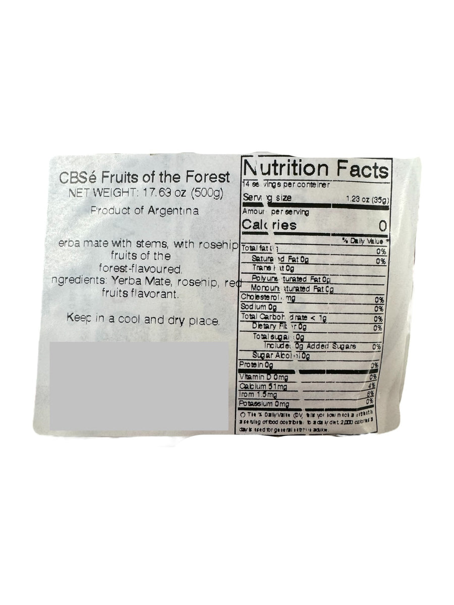 CBSe Frutos del Bosque Yerba Mate (back image)