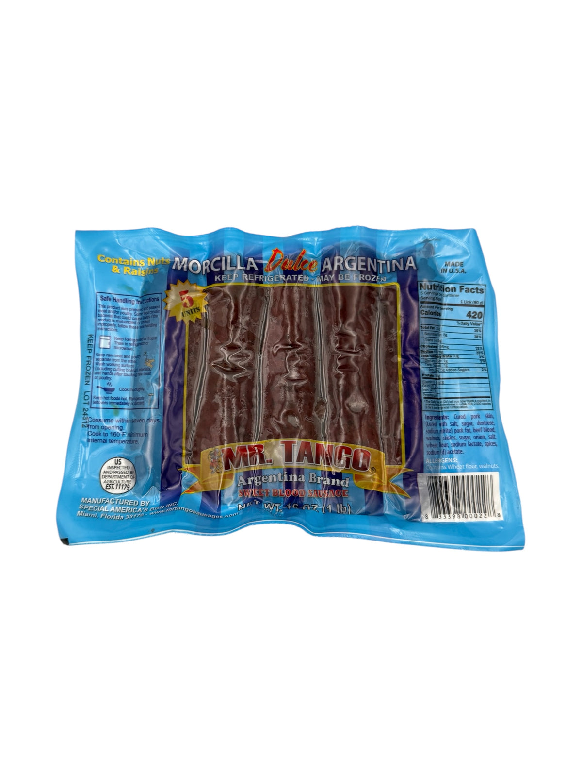 Mr. Tango - Sweet Blood Sausage - 16oz