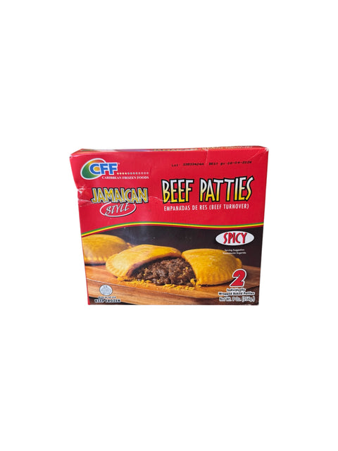 CFF Jamaican Spicy Beef Patties - 2 Patties(9oz) Front