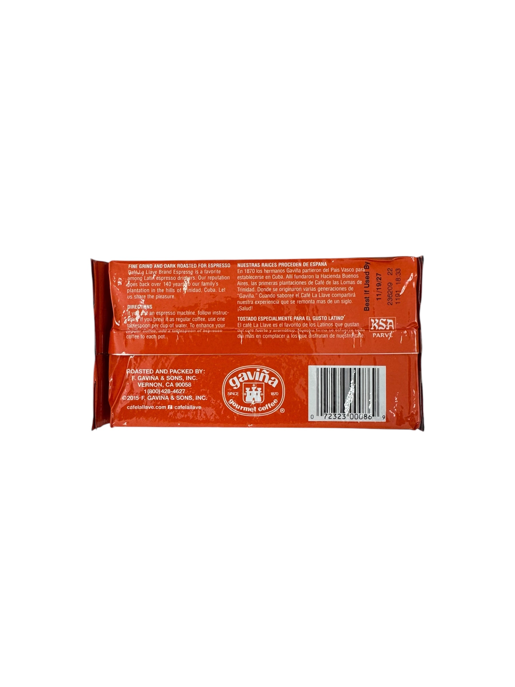 Cafe La Llave Decaffeinated Espresso - 8.8oz – Latimex Market