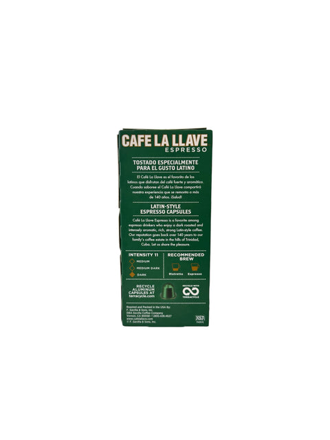 Cafe La Llave Nespresso Pods - 10ct Back