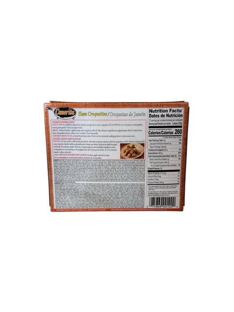 Caserita Ham Croquettes ( Croquetas de Jamón) - 8 units - 9.6oz Back