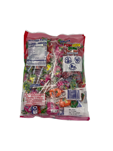 Colombina - Bon Bon Bum Assorted Lolipops - 408g Back