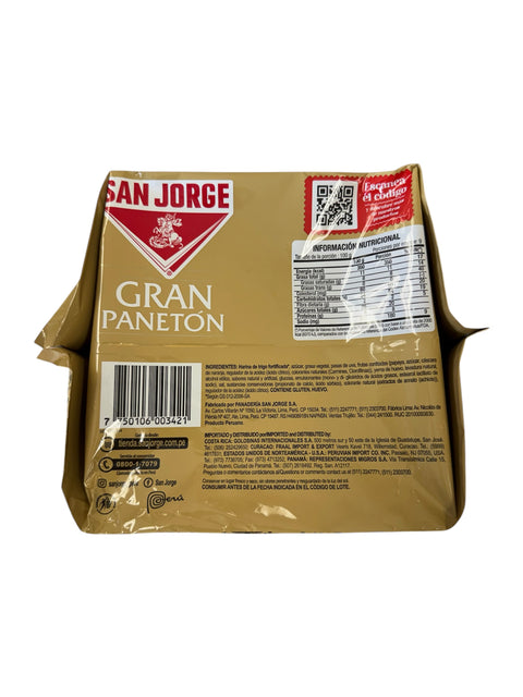 San Jorge Paneton Pasas y Fruta - 900g