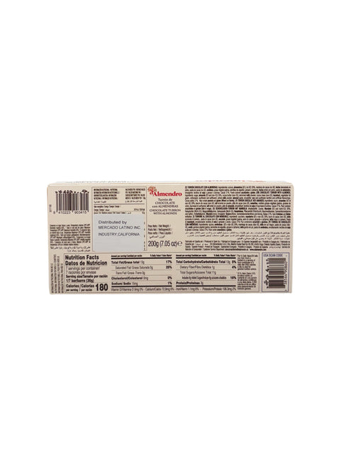 El Almendro - Turron de Chocolate con Almendras - 200g