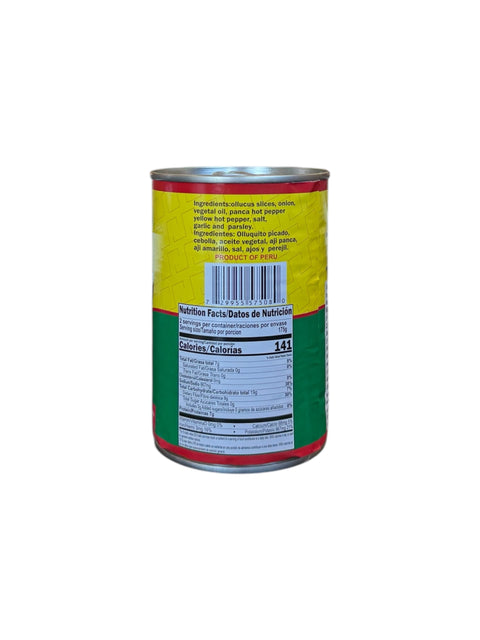 Dona Isabel Olluquito - 350g - back side - nutrition facts