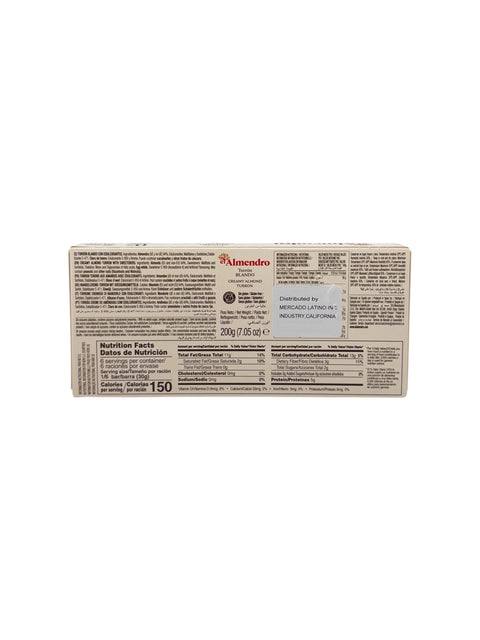 El Almendro Turron Blando ( 0% Added Sugar ) - 200g Back