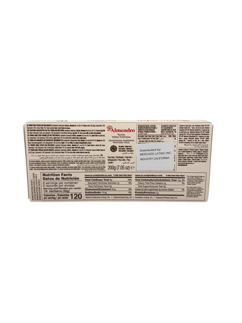 El Almendro Turron Yema Tostada ( 0% Added Sugar ) - 200g Back