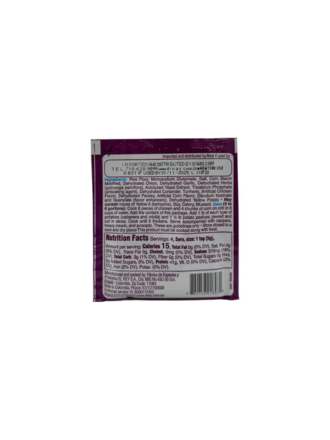 El Rey Ajiaco Seasoning Mix - 20g Back