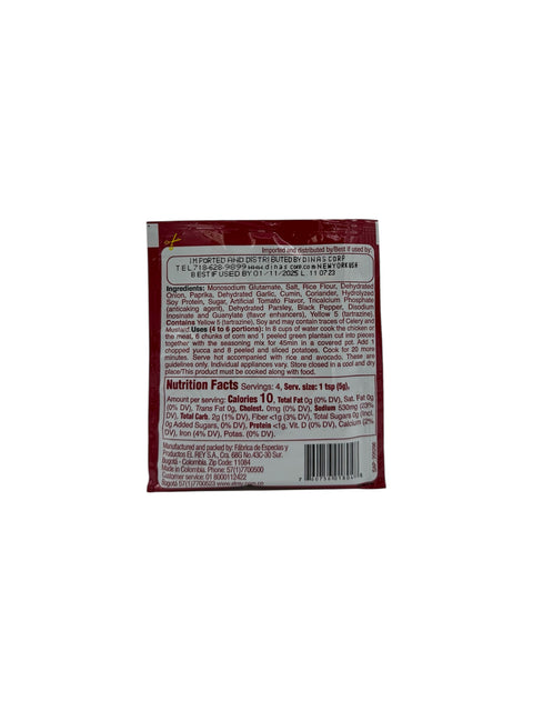 El Rey Sancocho Seasoning Mix - 20g Back