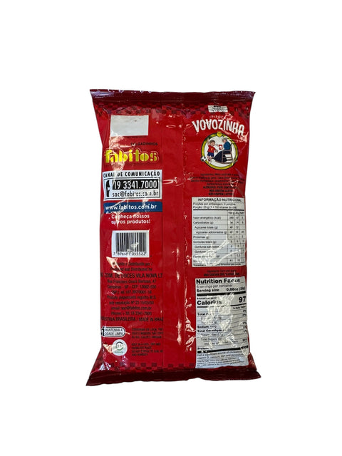 Fabitos Pipoca Vovozinha (Brazilian Sweet Popcorn) - 150g back
