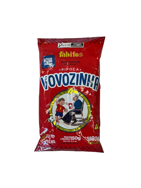Fabitos Pipoca Vovozinha (Brazilian Sweet Popcorn) - 150g front