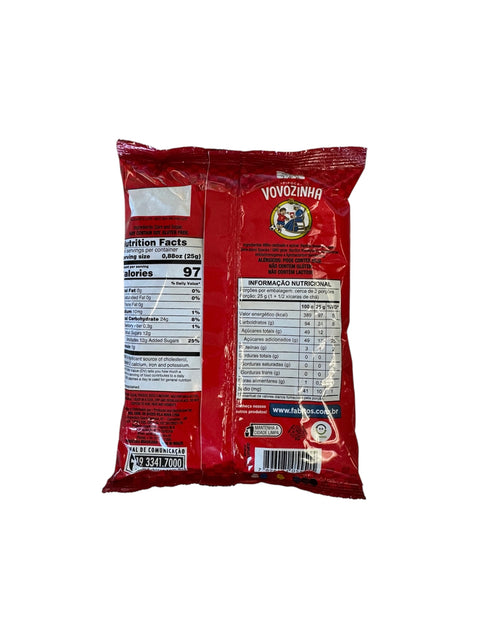 Fabitos Pipoca Vovozinha (Brazilian Sweet Popcorn) - 60g back