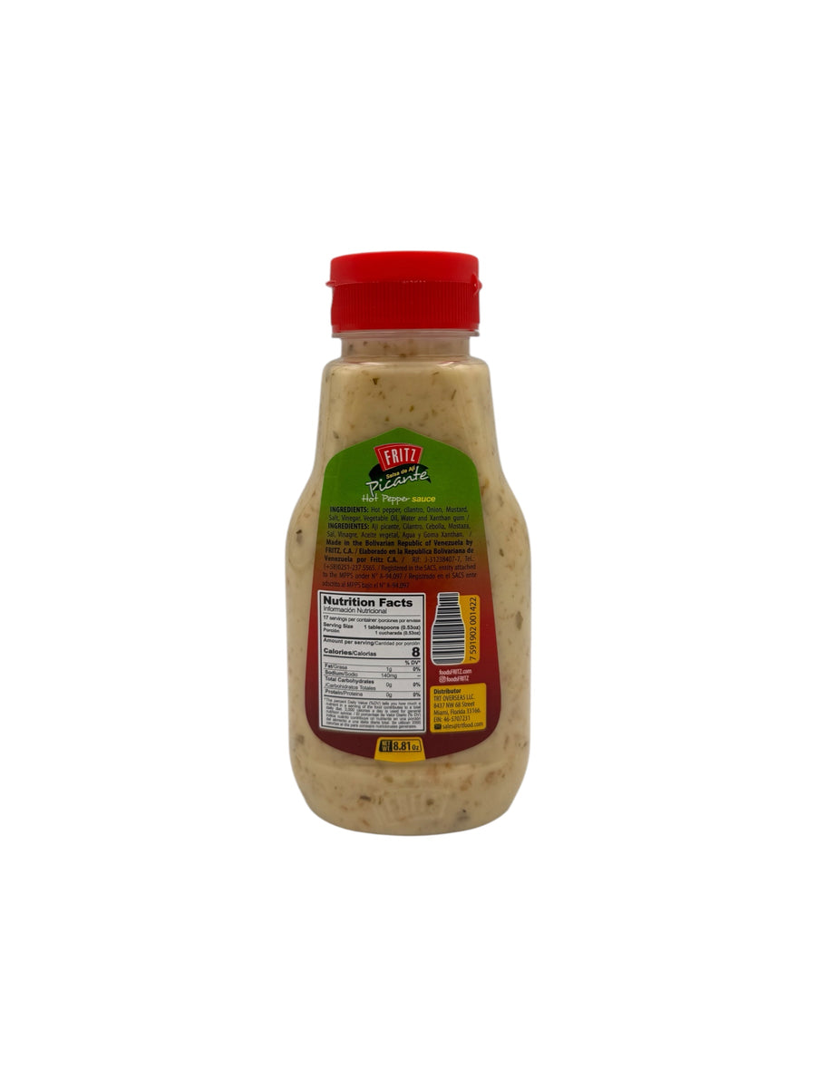 Fritz Hot Pepper Sauce (back image)
