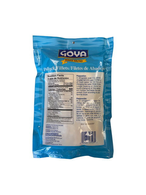 Goya Pollock Fillets (Bacalao) - 1lb Back