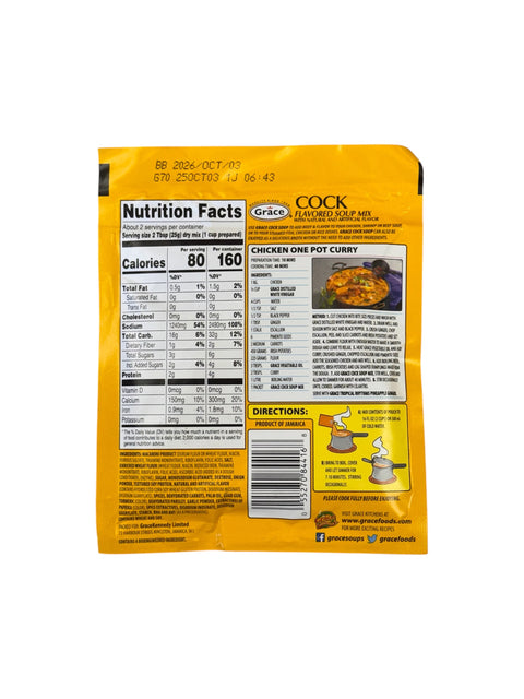 Grace Cock Flavored Soup Mix - 50g Back