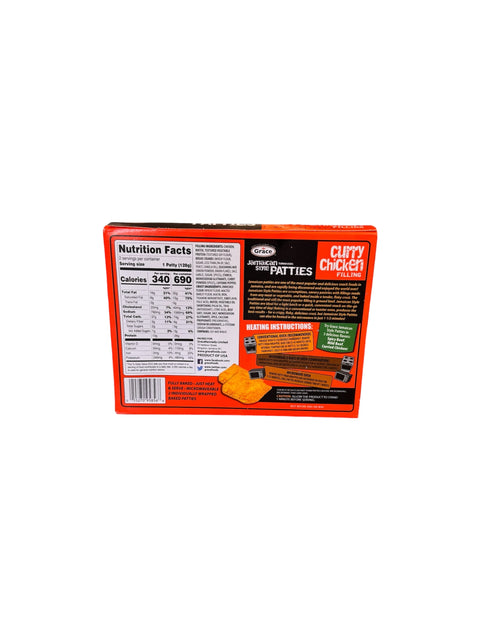 Grace Jamaican Curry Chicken Patties - 9oz Back