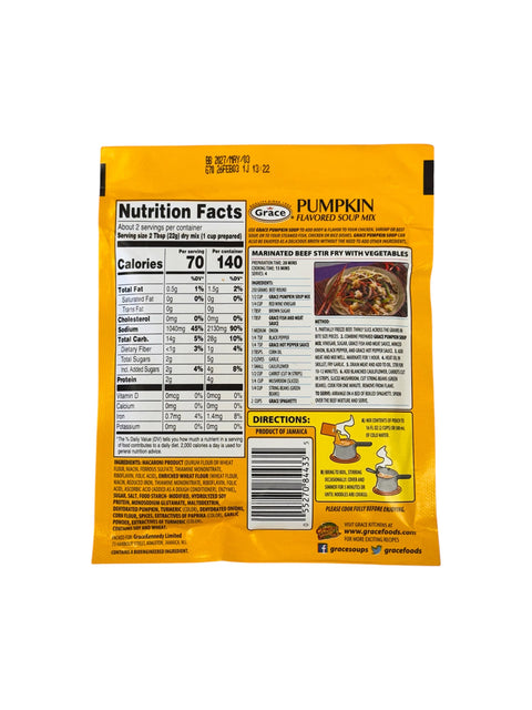 Grace Pumpkin Flavored Soup Mix - 45g Back