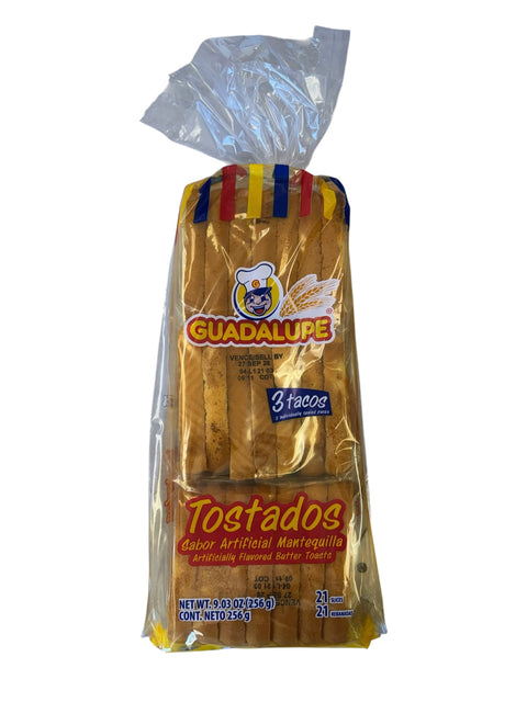 Guadalupe Mantequilla Tostadas (Butter Flavored Toast) - 256g Front