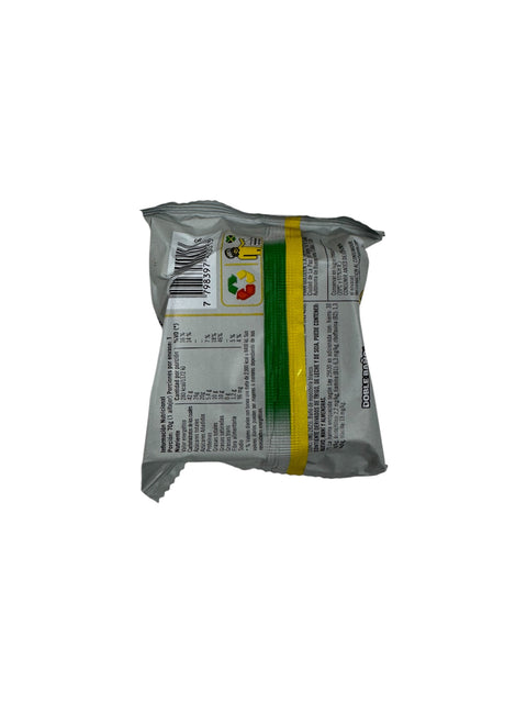 Rasta Alfajor Blanco 70g - back with ingredients and nutrition facts