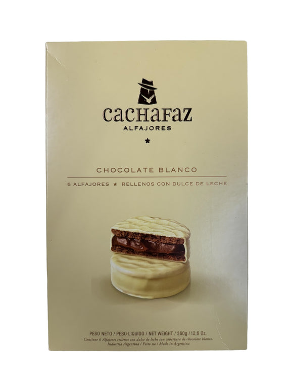 Cachafaz Alfajores Chocolate Blanco - 360g