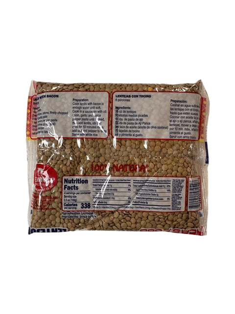 Inca’s Food Lentejon (Lentils) - 425g Back
