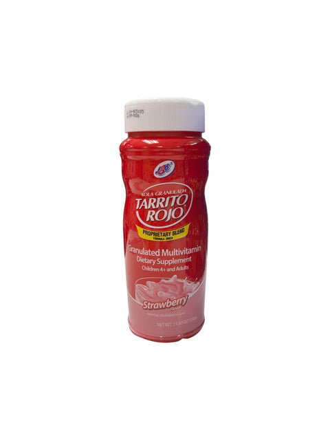 JGB Tarrito Rojo Granulated Multivitamin Supplement Strawberry Flavor - 330g Front