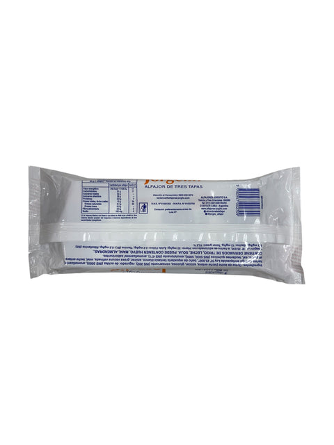 Jorgelín Maxialfajor Blanco Triple Layer Alfajores with Dulce de Leche - 3 Pack (255g) barcode ingredients nutritonal facts