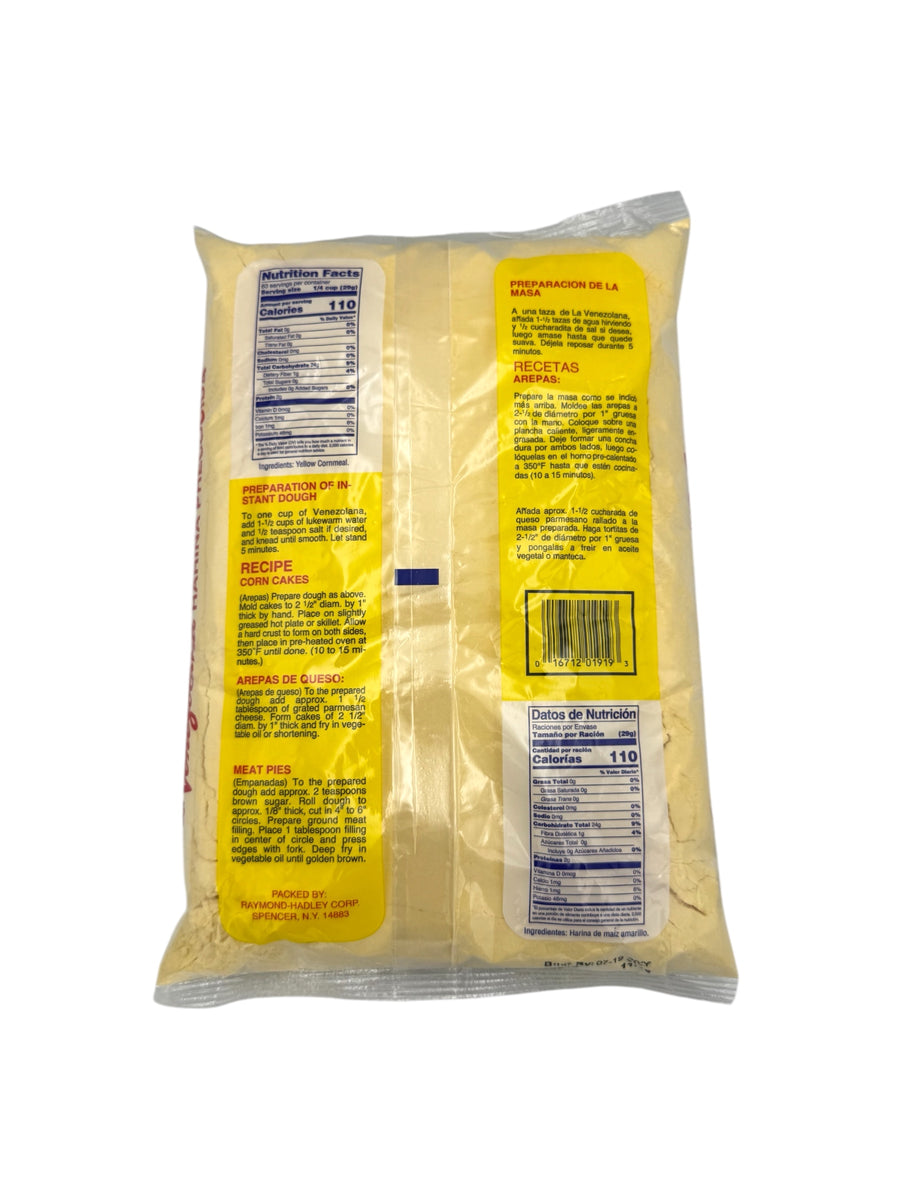 La Venezolana Corn Meal (back image)