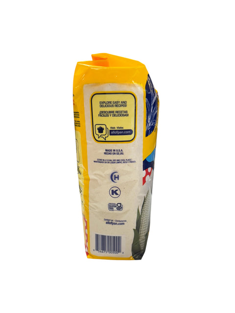 PAN Pre-Cooked White Cornmeal - 5lb Side1