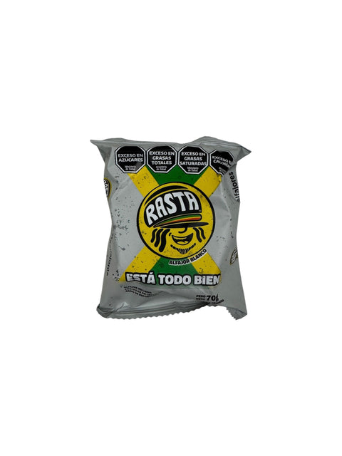 Rasta Alfajor Blanco (Dulce de Leche, White Coating) - 70g front