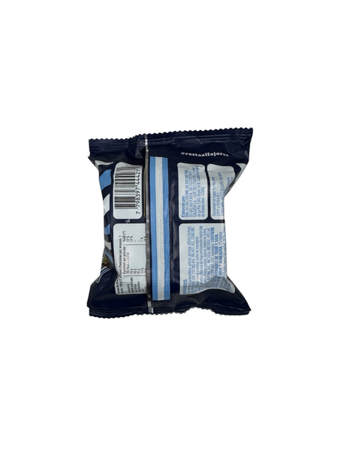 Rasta Argentrico Alfajor (Dulce de Leche & Merengue) - 100g back with ingredients barcode and nutrition facts