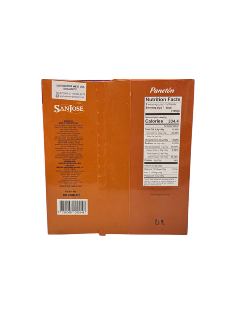 San Jose Panettone - 900g Back