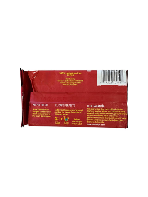 Sello Rojo Espresso Coffee - 10oz Back