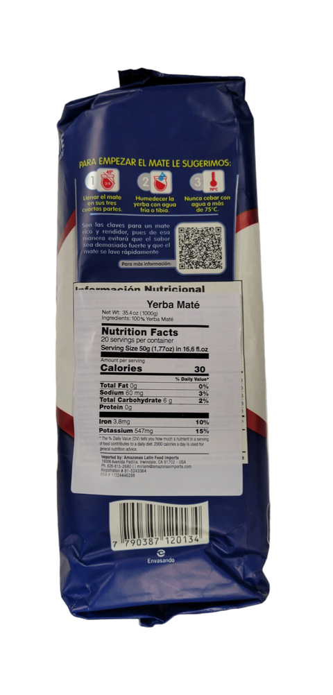 Taragui Despalada 1kg (side image)