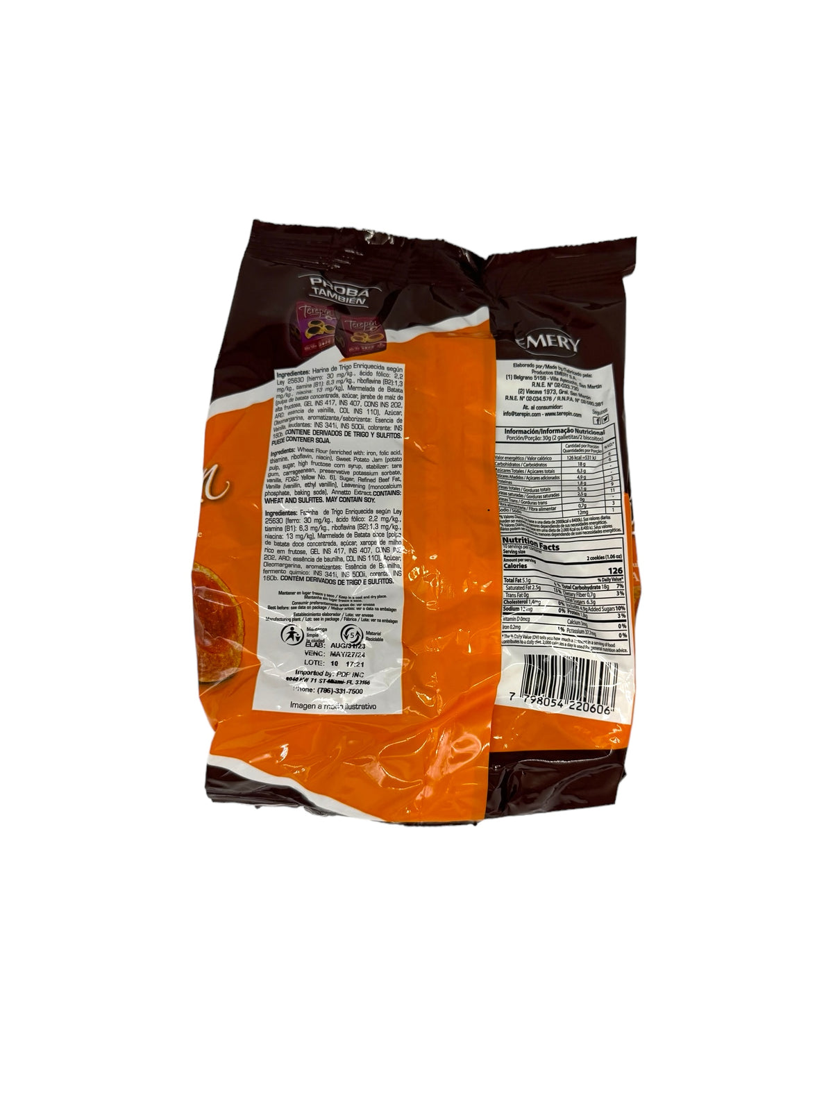 Terepin Pepas de Batata (back image)