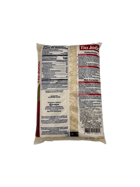 Tio Joao - Long Grain White Rice - 907g Back