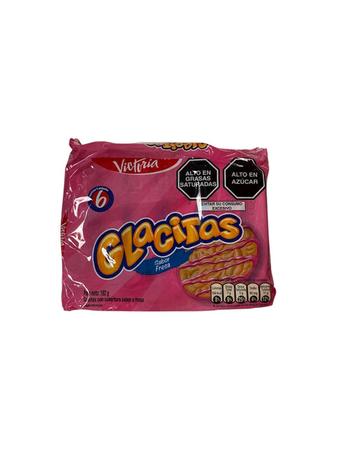 Victoria Glacitas Strawberry Cookies - 192g Front