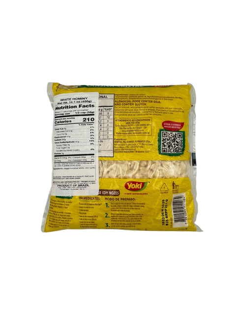 Yoki - Canjica Cristal (White Hominy) - 400g Back